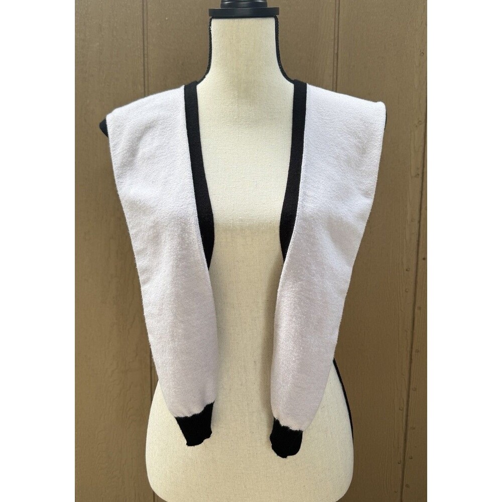Women's Shoulder Wrap White and Black Casual-  A rare piece Mikai Monroe.